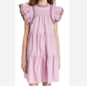 SEA NEW YORK Girls Size 8 Rylee Crochet Tunic Dress In Lilac